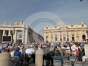 Audience Waiting for Pope in St. Peter's Square