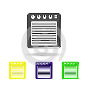 audio amplifier multicolored icons. Element of music icon. Signs and symbols collection icon for websites, web design, mobile app,