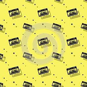 Audio Analogue Cassette Seamless Shadow Background