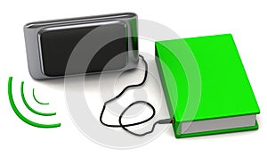 Audio book concept 3d