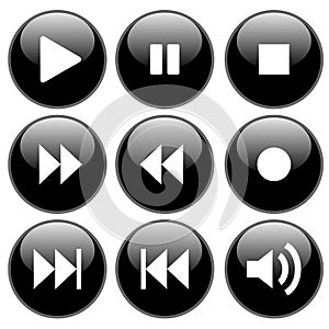 play pause audio sound buttons
