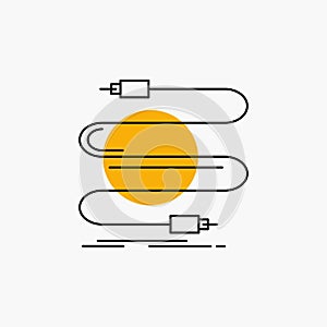 audio, cable, cord, sound, wire Line Icon