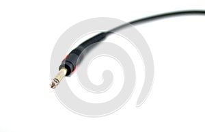 Audio cable isolated on white back ground