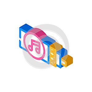 audio cable isometric icon vector illustration