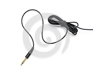 Audio cable on white