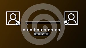 Audio call record interface. Call record publish concept.