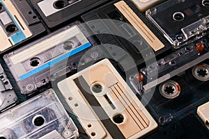 Audio cassete tape background