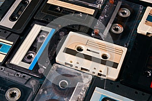 Audio cassete tape background