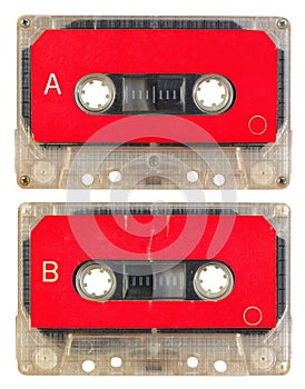 Audio cassette isolated photo