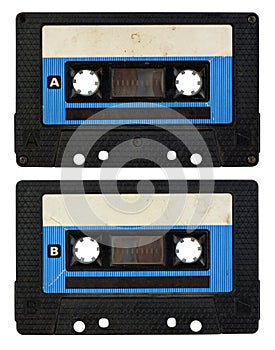 Audio cassette isolated photo