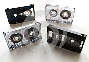 Audio Cassette Tape for home recording. Vintage Technology from the 90s.