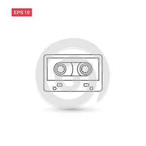 Audio cassette tape icon vector design isolated 6