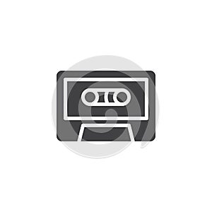 Audio cassette tape vector icon