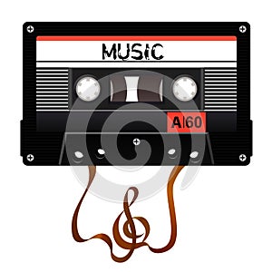 Audio cassette vector