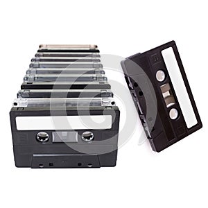Audio Cassettes stacked photo