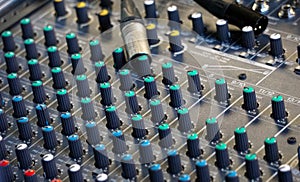 Audio console knobs and connectors