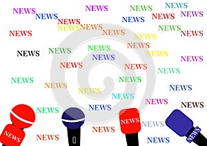 Audio correspondent microphone for interviewing in the news