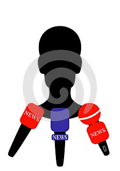 Audio correspondent microphone for interviewing in the news