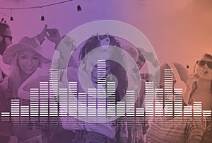 Audio Digital Equalizer Music Tunes Sound Wave Graphic Concept photo