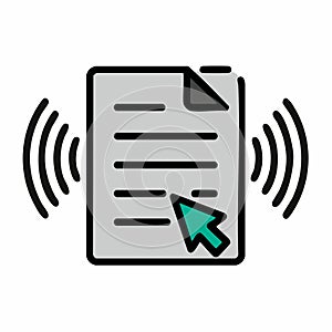 Audio Document and ELearning Icon