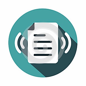 Audio Document Flat Design Icon