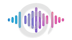 Audio Equalizer Bars Icon, Sound Wave Visualizer Vector, vector design Generative AI