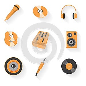 Audio equipment icon set