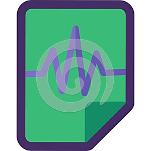 Audio File Icon Isolated Wav Format Sign