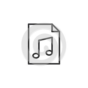 Audio file line icon