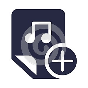 Audio files, music exchange glyph vector icon