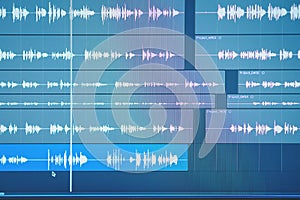 Audio graph available on the monitor screen during recording