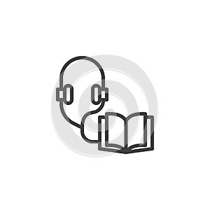 Audio guide line icon