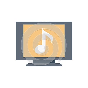 Audio vector flat color icon
