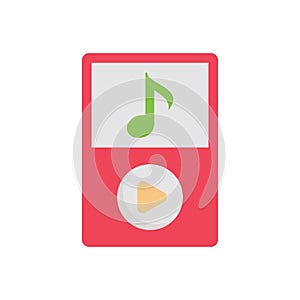 Audio vector flat color icon
