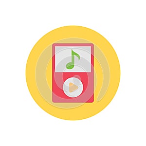 Audio  vector flat color icon