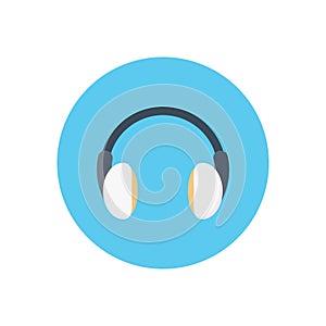 Audio vector flat color icon