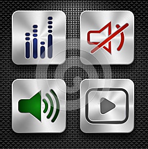 Audio icons set