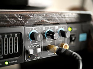 Audio Interface in Music Recording Studio