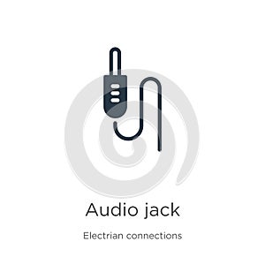 Audio jack icon vector. Trendy flat audio jack icon from electrian connections collection isolated on white background. Vector