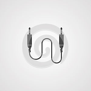 Audio jack vector icon sign symbol