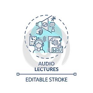 Audio lectures concept icon photo