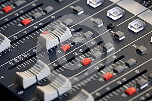 Audio console level controls