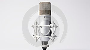 audio microphone white background