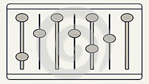 Audio Mixer Console with Faders and Knobs, vector design Generative AI