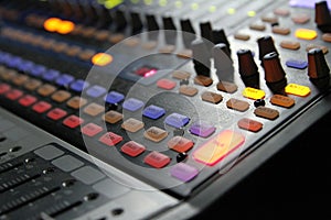 Audio mixer knobs during live TV telecast