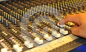 Audio mixing board