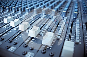 Audio Mixing Board Sliders