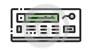 Audio Mixing Control with Graphic Equalizer, vector design Generative AI