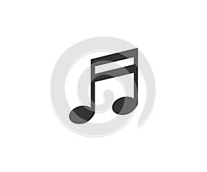 Audio, music note, notes icon. Vector illustration, flat design