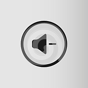 Audio and music speaker volume icon. Flat design. Vector illustration